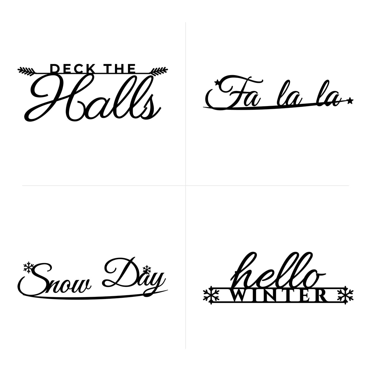 Cosy Winter Christmas word art SVG bundle – design detail view, image 3