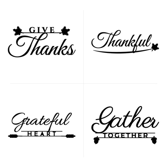 Gather & Give Thanks Thanksgiving word art SVG bundle – design detail view, image 2