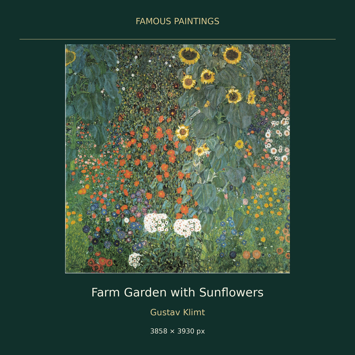 Farm Garden with Sunflowers by Gustav Klimt — painting cover