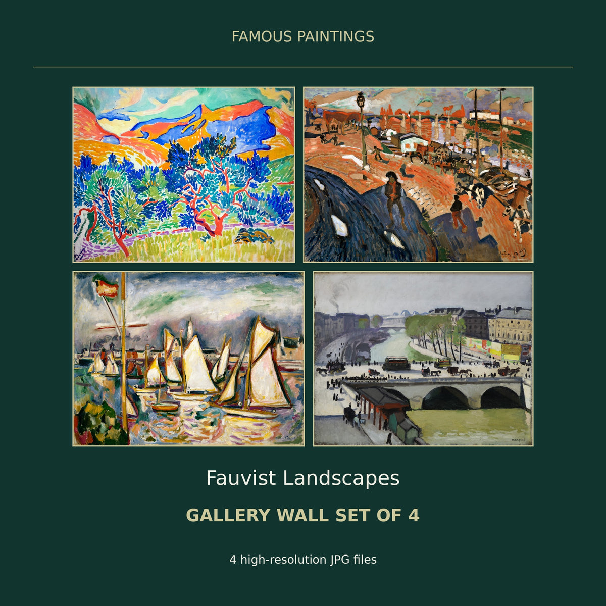 Fauvist Landscapes Gallery Wall Set of 4 — cover