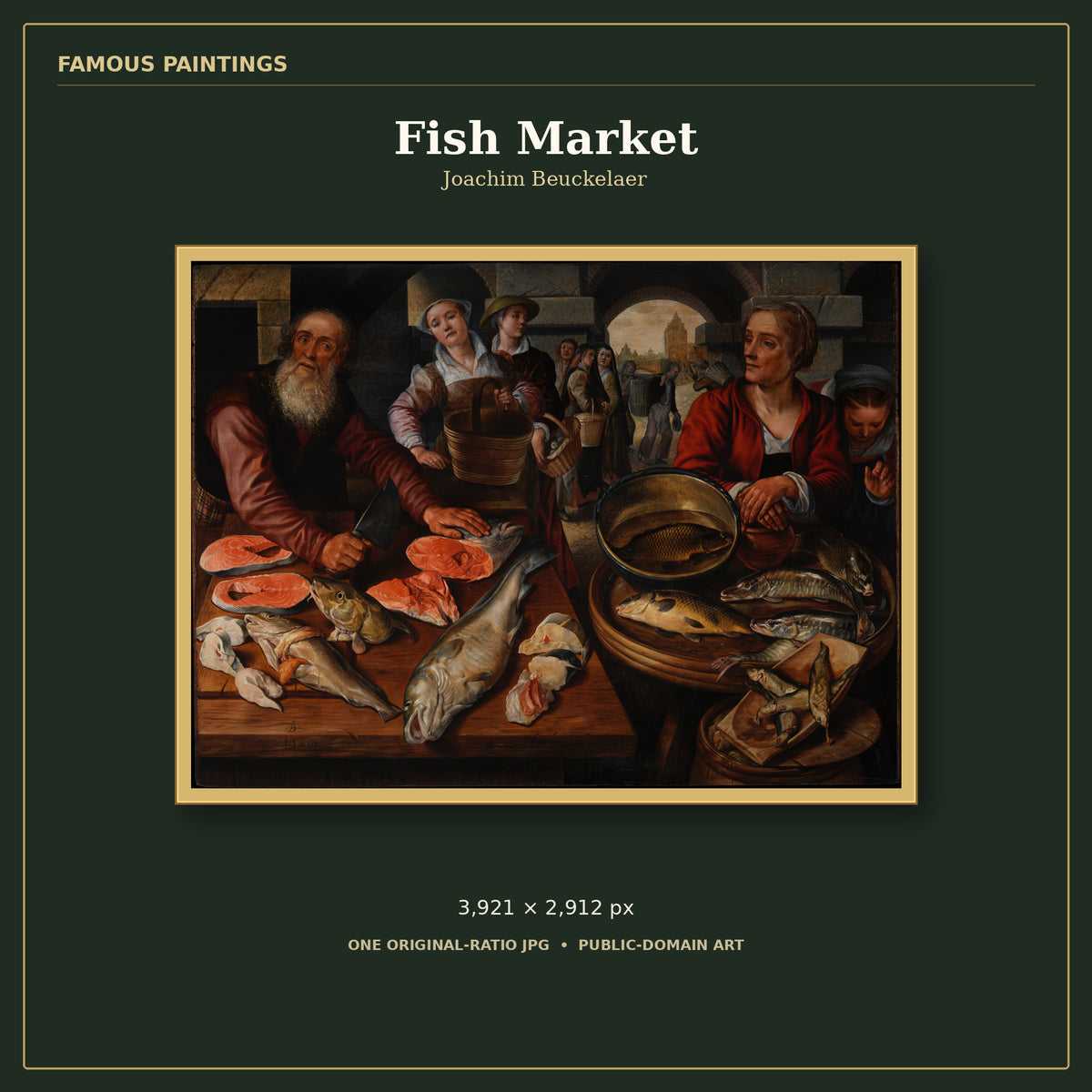 Fish Market by Joachim Beuckelaer, cover preview