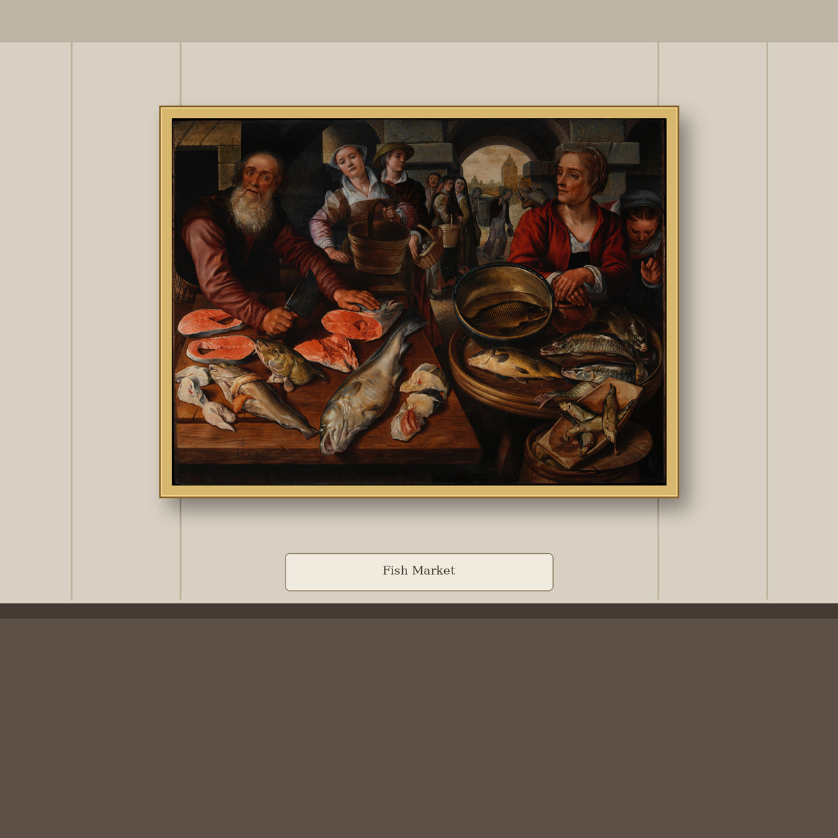 Fish Market by Joachim Beuckelaer, gallery mockup