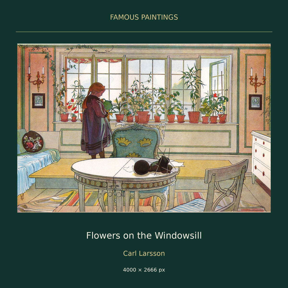 Flowers on the Windowsill by Carl Larsson — cover