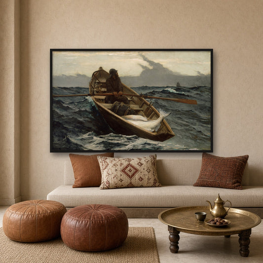 The Fog Warning by Winslow Homer — room mockup