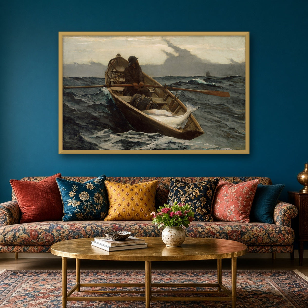 The Fog Warning by Winslow Homer — framed art preview