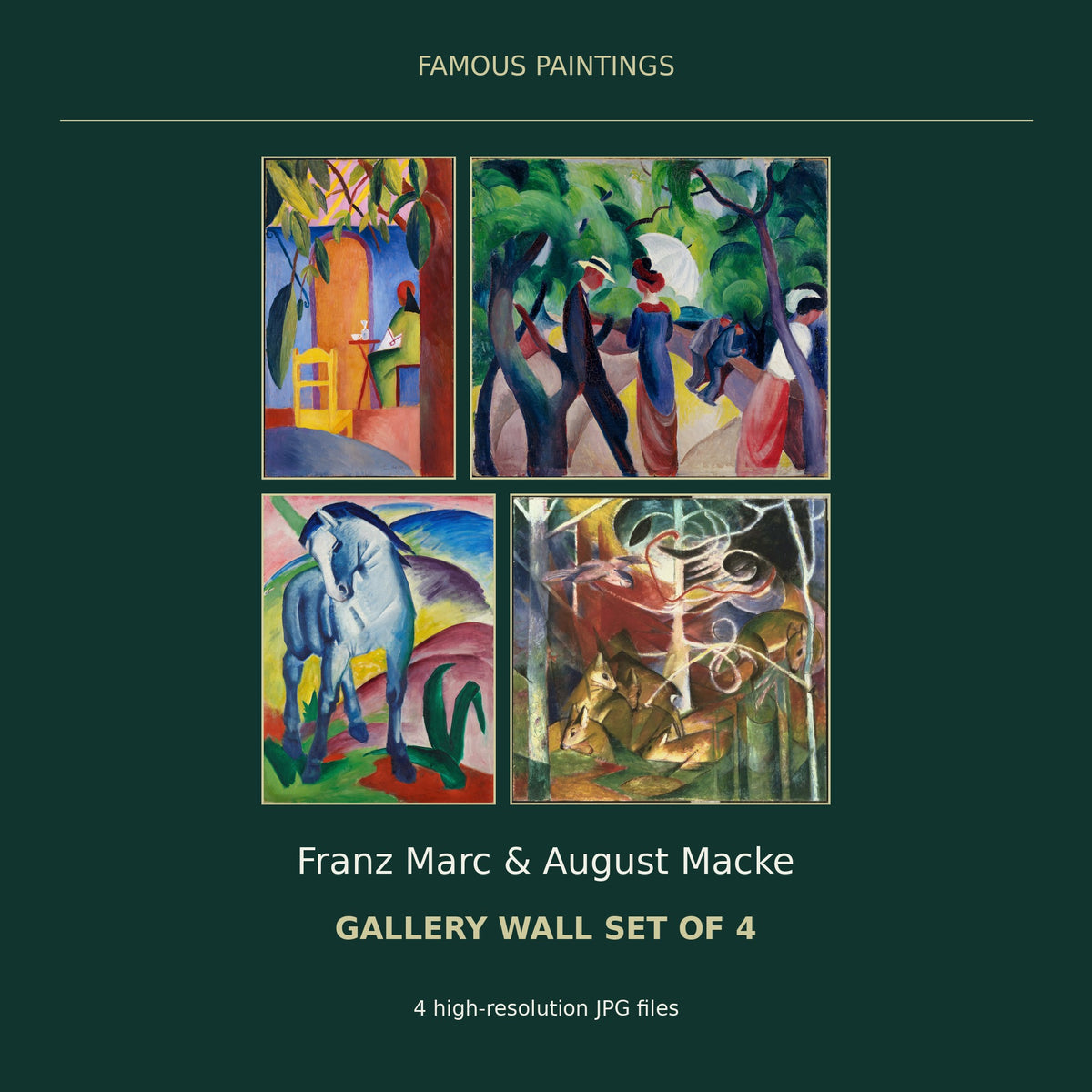 Franz Marc and August Macke Gallery Wall Set of 4 — cover