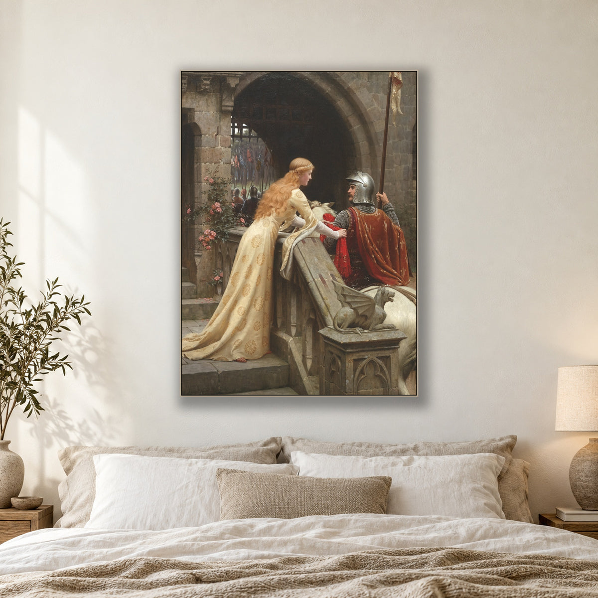 God Speed by Edmund Blair Leighton — framed room mockup