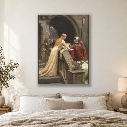 God Speed by Edmund Blair Leighton — framed room mockup