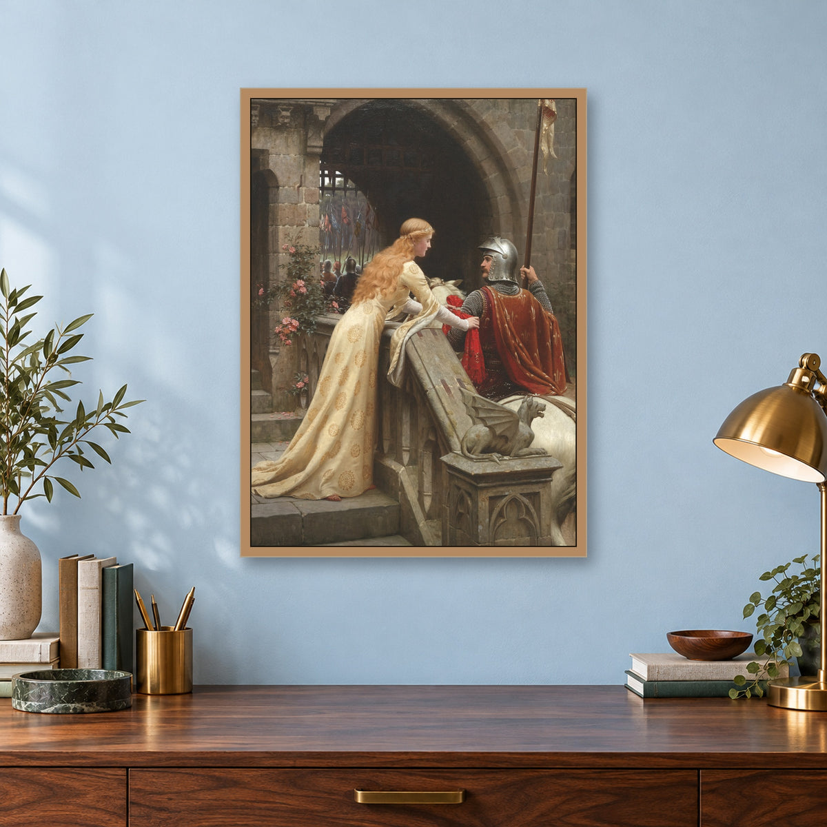 God Speed by Edmund Blair Leighton — framed interior mockup
