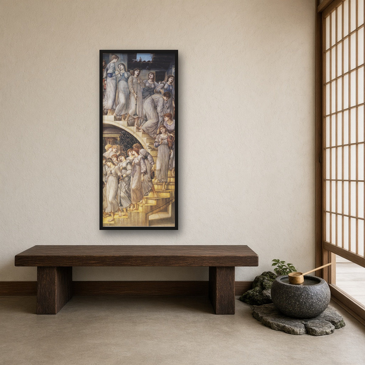 The Golden Stairs by Edward Burne-Jones — room mockup
