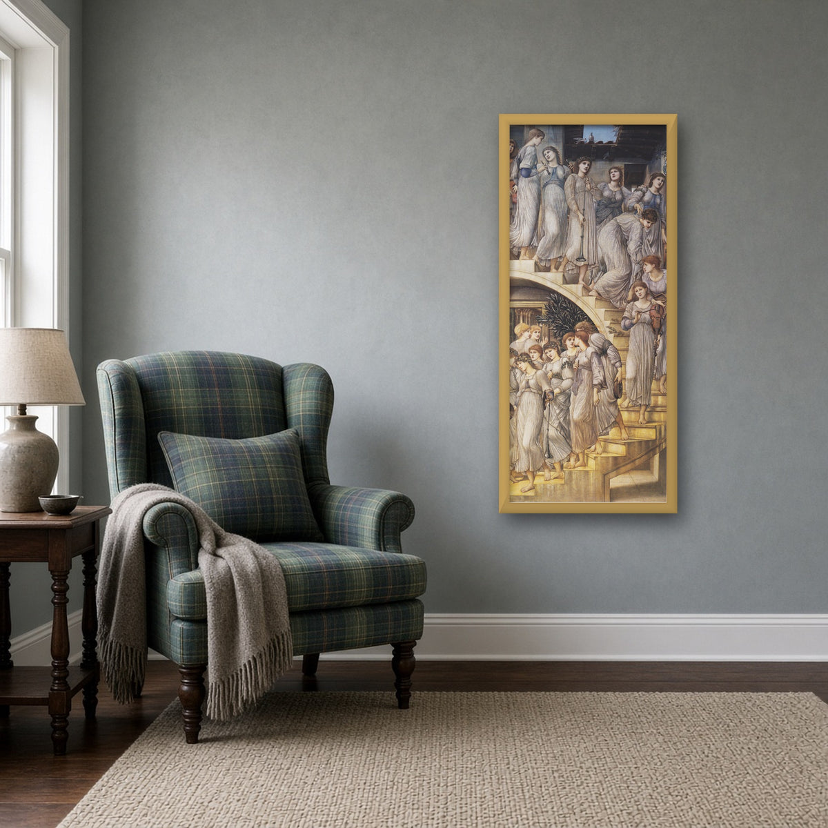 The Golden Stairs by Edward Burne-Jones — framed art preview