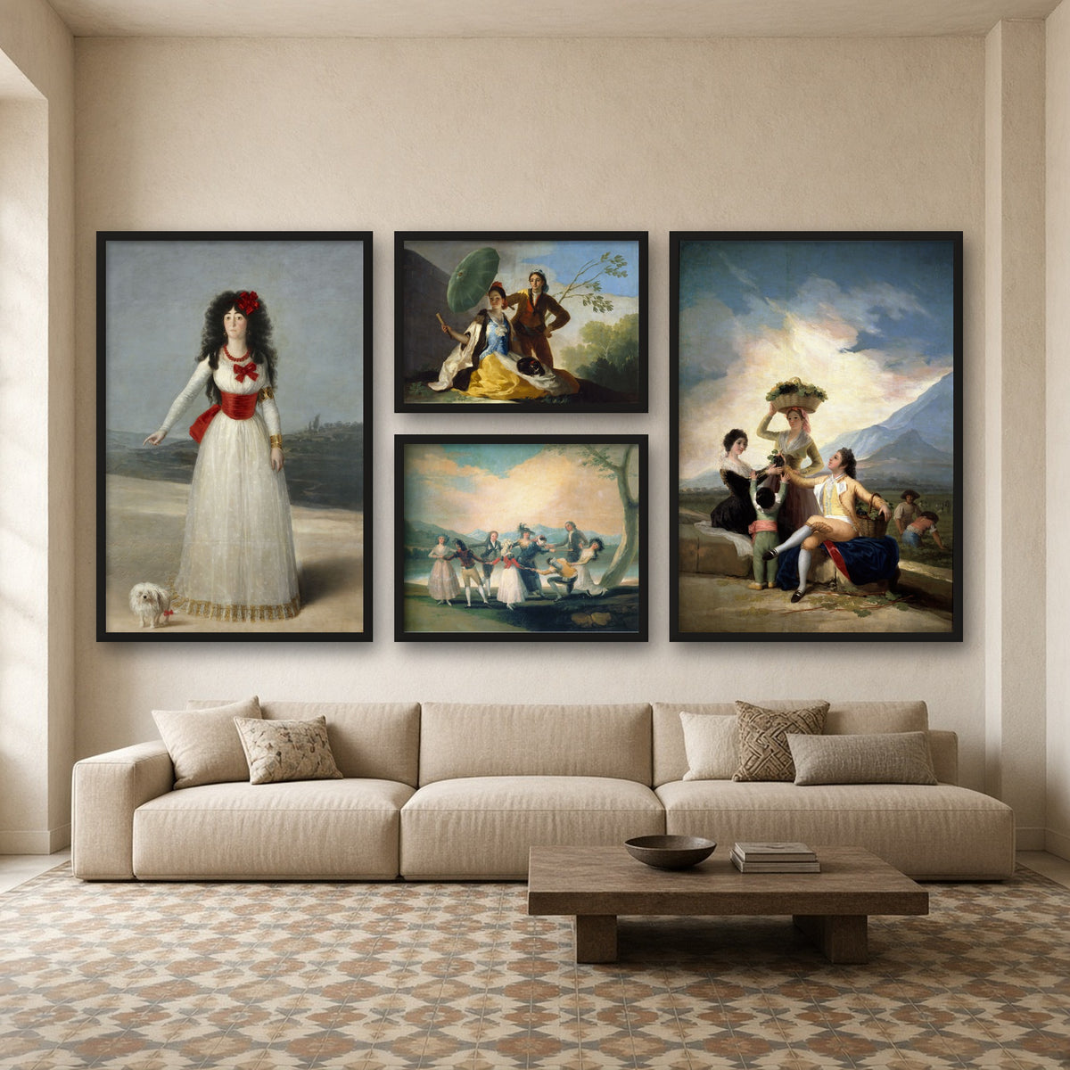 Goya Gallery Wall Set of 4 — gallery wall mockup