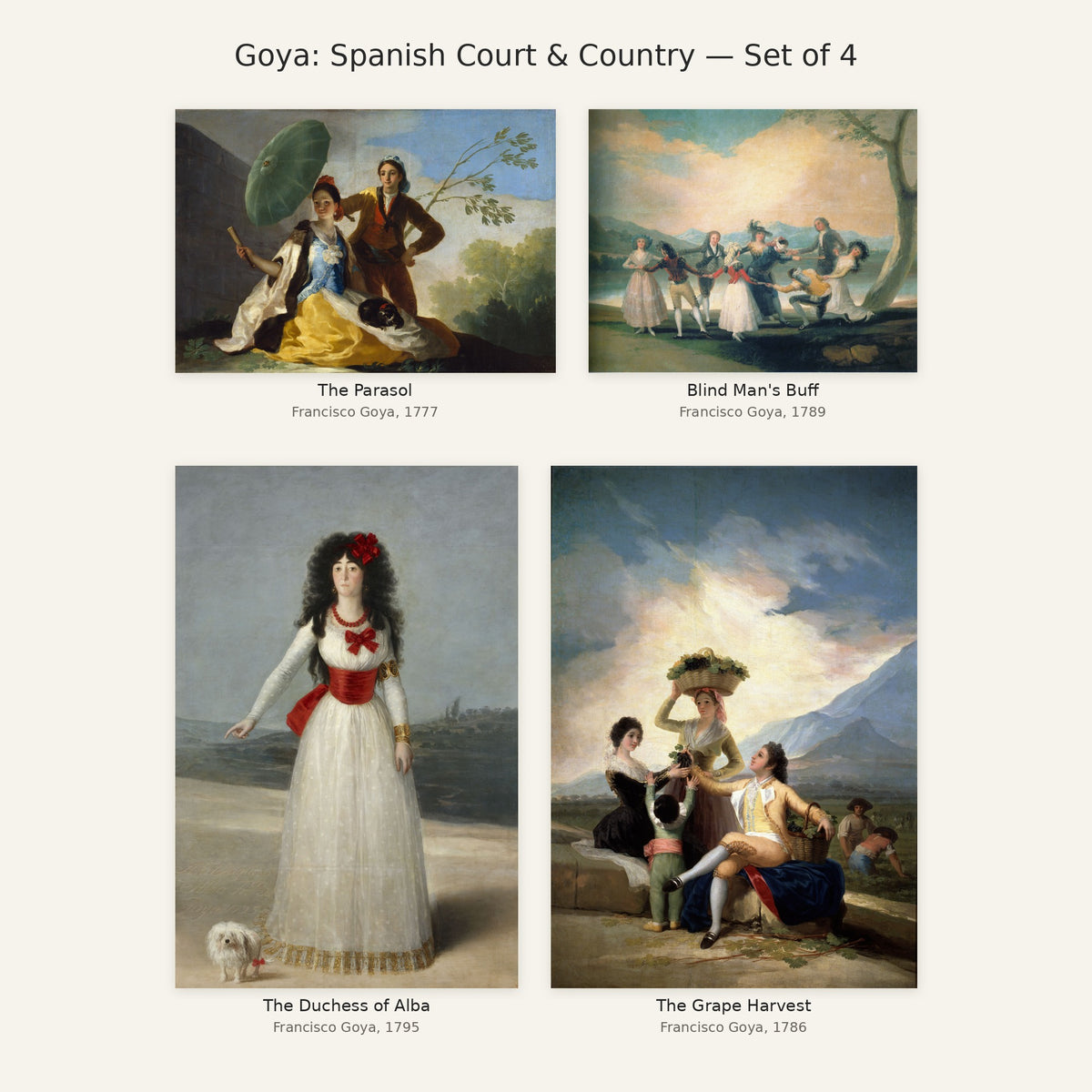 Goya Gallery Wall Set of 4 — all paintings in the set