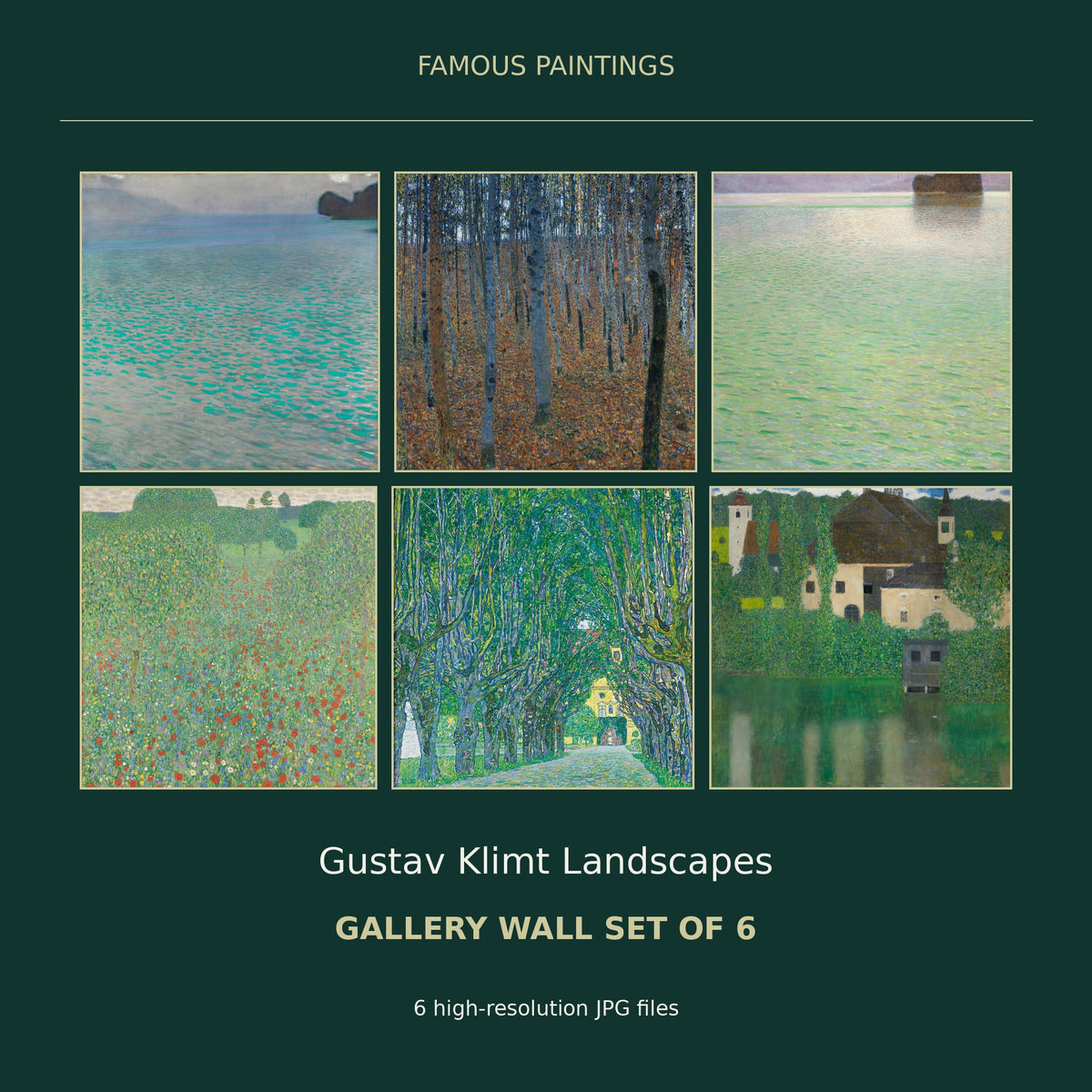 Gustav Klimt Landscapes Gallery Wall Set of 6 — cover