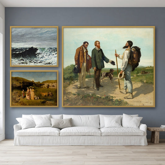 Gustave Courbet Gallery Wall Set of 3 — gallery wall mockup