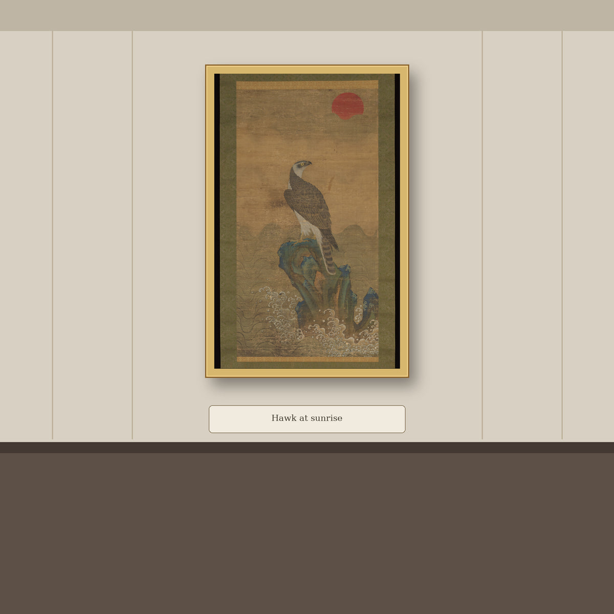 Hawk at sunrise by Jeong Hong-Rae 정홍래 鄭弘來, gallery mockup