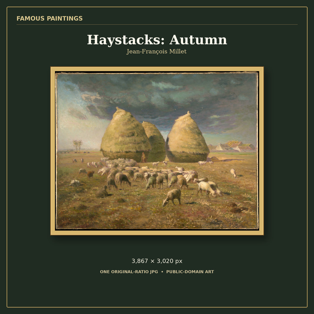 Haystacks: Autumn by Jean-François Millet, cover preview