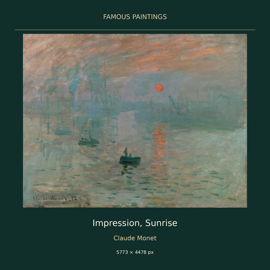 Impression, Sunrise by Claude Monet — painting cover