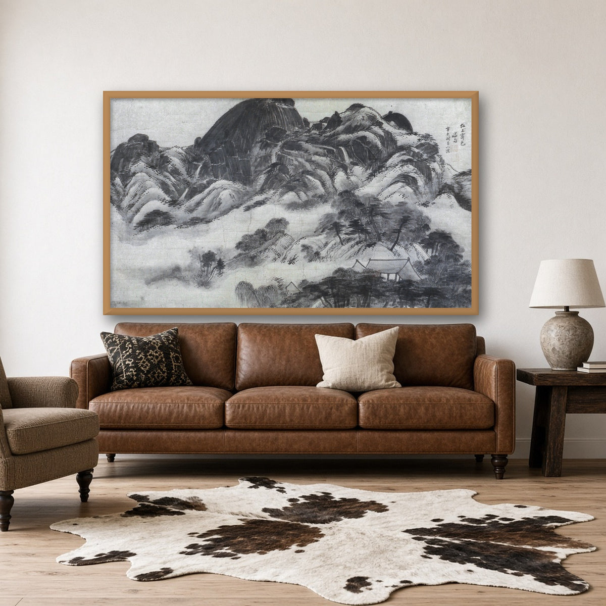 Inwangjesaekdo (After Rain at Mount Inwang) by Jeong Seon — framed art preview