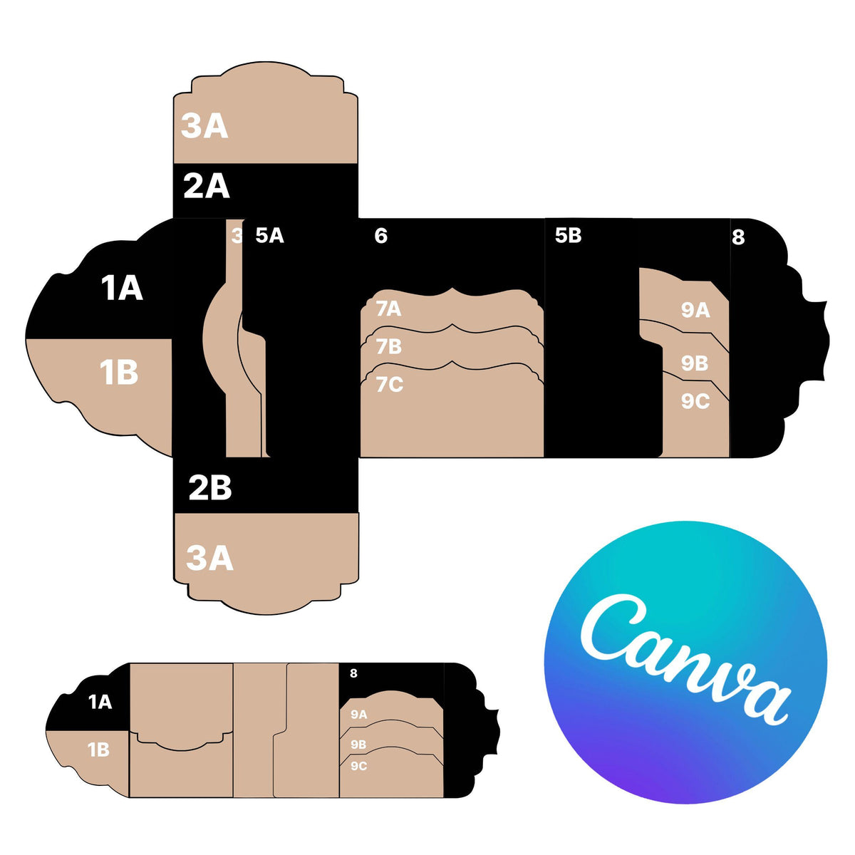 Folio 1 Canva Template – Custom Junk Journal Folio Kit with Pocket Inserts, Commercial Use