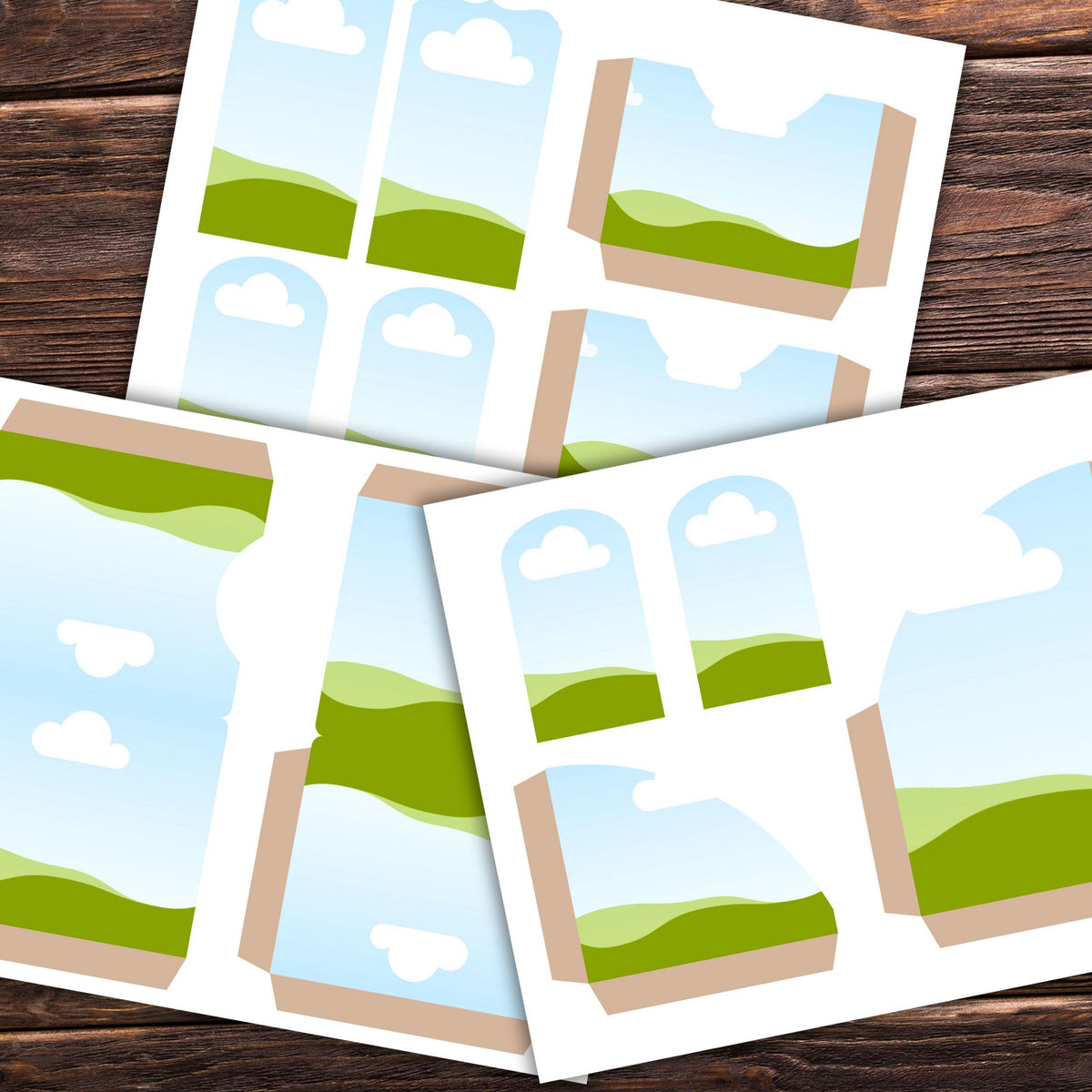 Folio 5 Canva Template – Cross-Fold Junk Journal Folio Kit with Pockets, Commercial Use