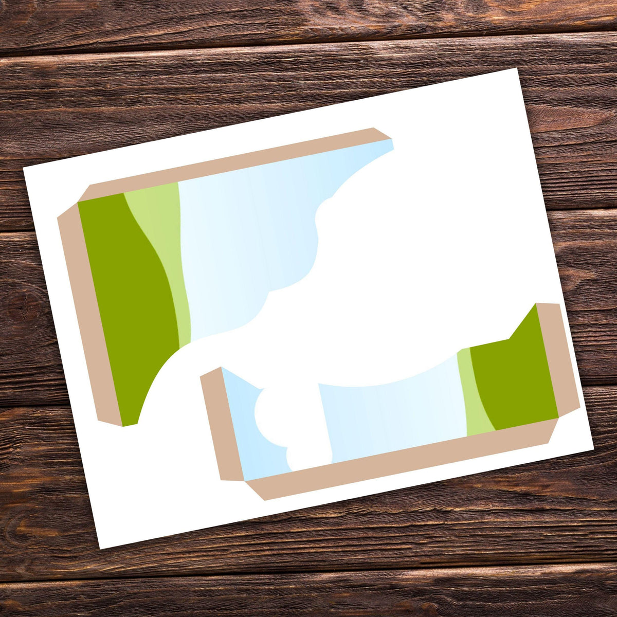 Folio 6 Canva Template – Scalloped Edge Junk Journal Folio Kit, Commercial Use