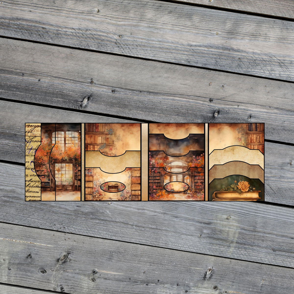 Folio 8 Canva Template – 5" x 7" Junk Journal Folio Kit with Layered Pockets, Commercial Use