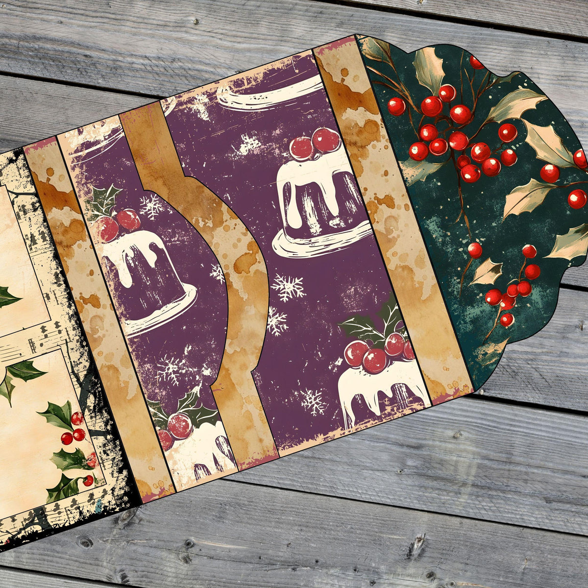 Folio 9 Canva Template – 4.5" x 6" Junk Journal Folio Kit, Commercial Use