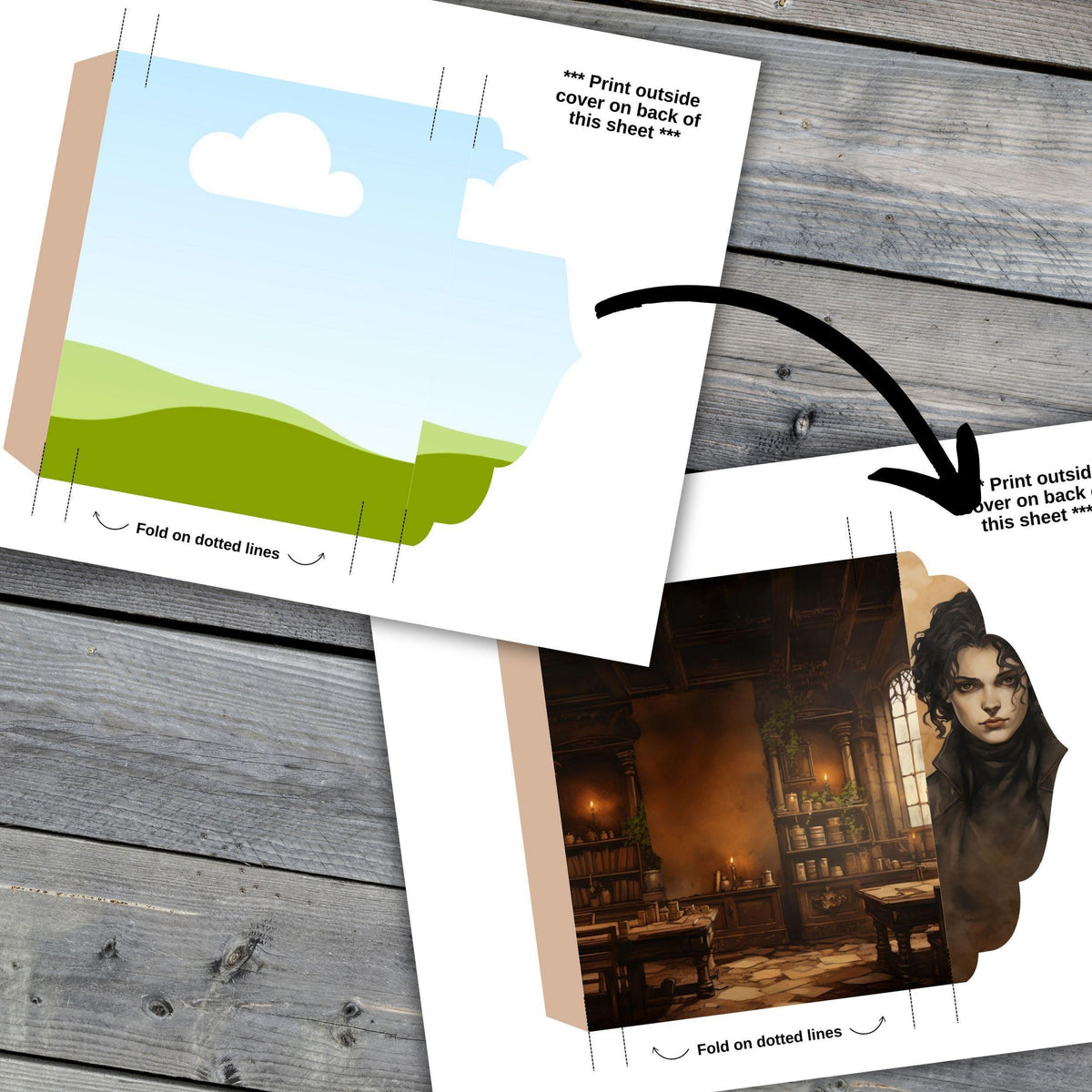 Folio 15 Canva Template – Junk Journal Folio with Frames & Tags, Commercial Use
