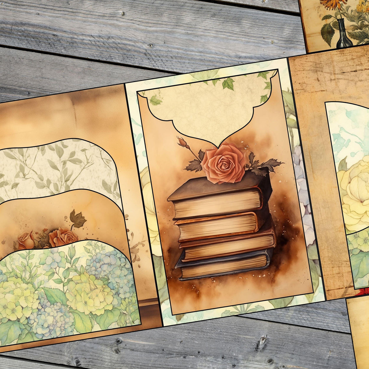 Folio 15 Canva Template – Junk Journal Folio with Frames & Tags, Commercial Use