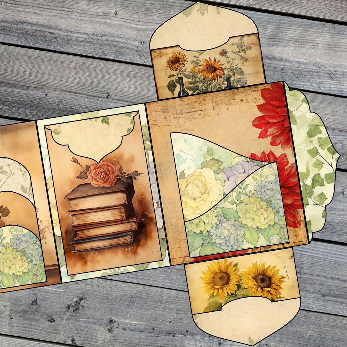 Folio 15 Canva Template – Junk Journal Folio with Frames & Tags, Commercial Use