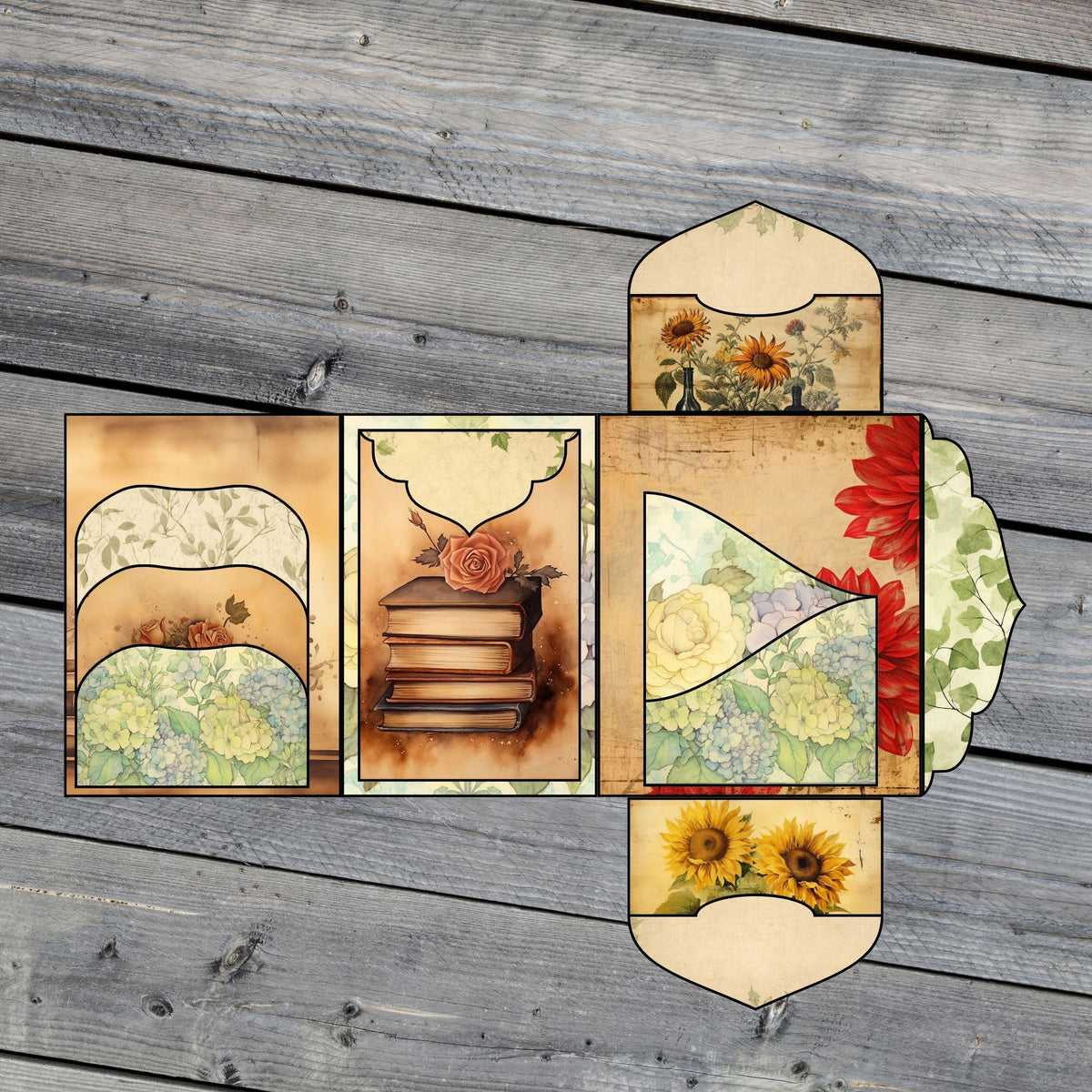 Folio 15 Canva Template – Junk Journal Folio with Frames & Tags, Commercial Use