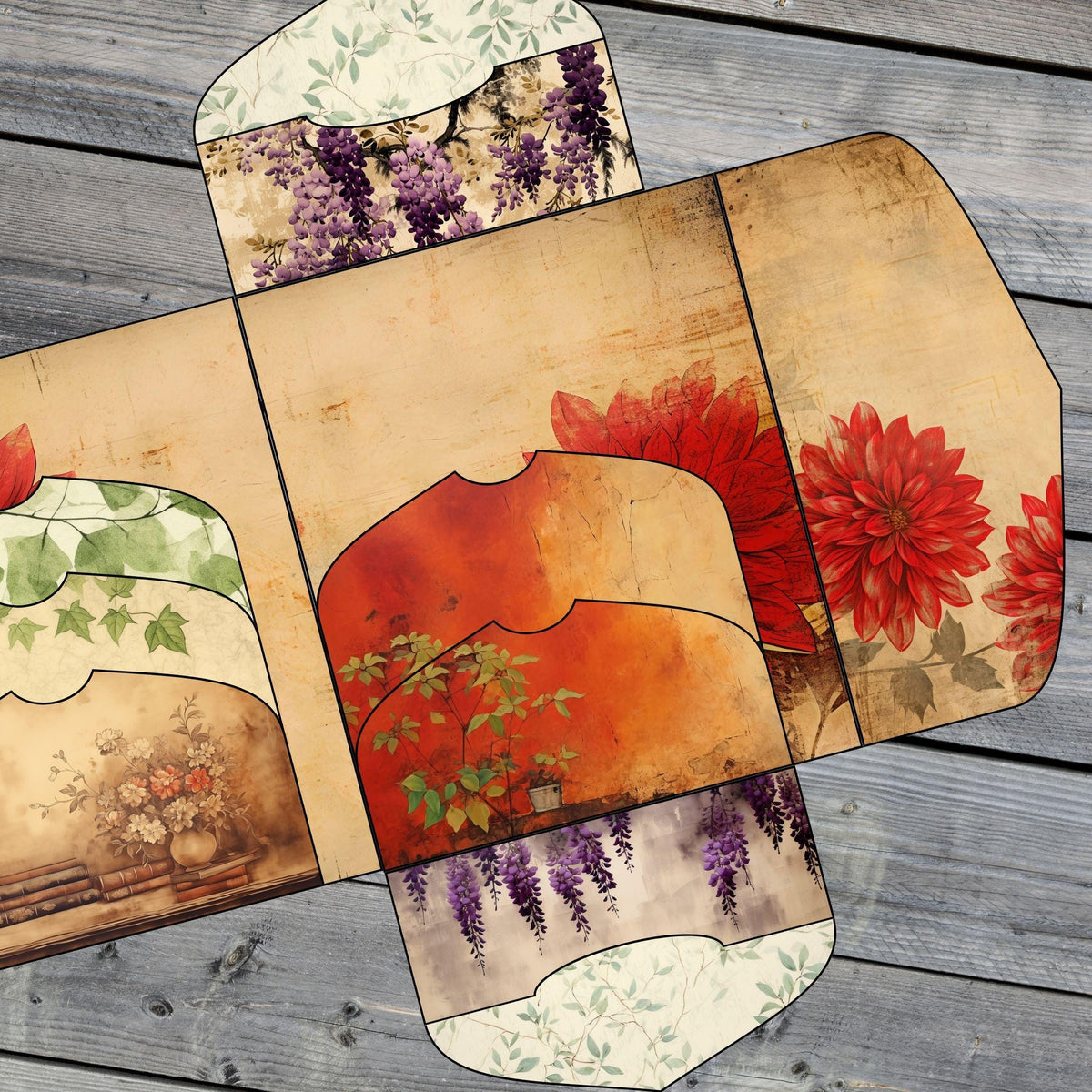 Folio 16 Canva Template – Junk Journal & Scrapbook Folio Kit, Commercial Use