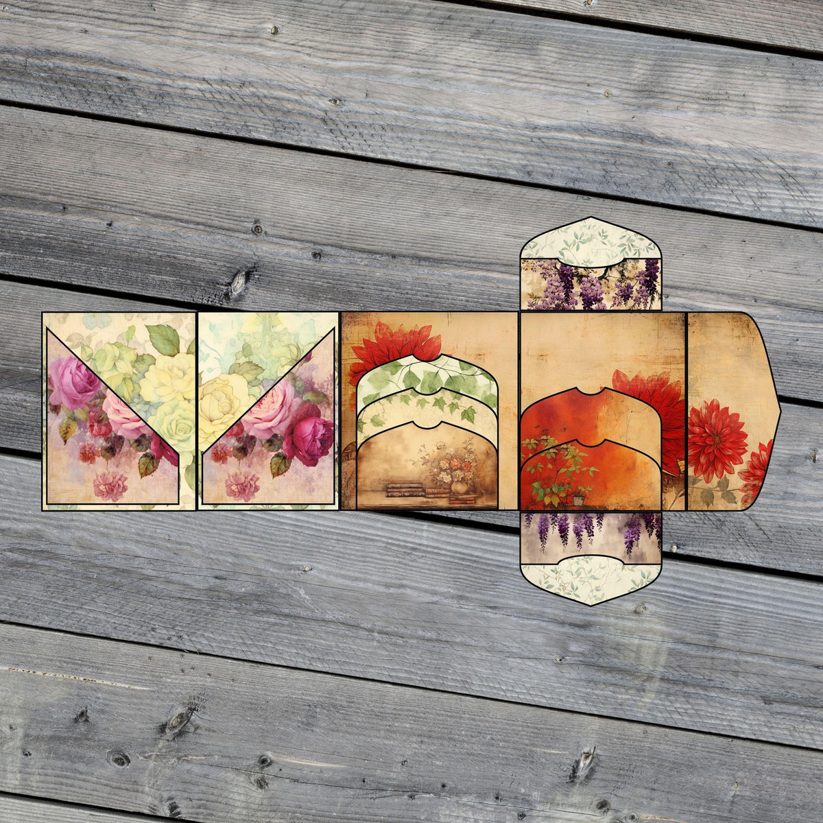 Folio 16 Canva Template – Junk Journal & Scrapbook Folio Kit, Commercial Use