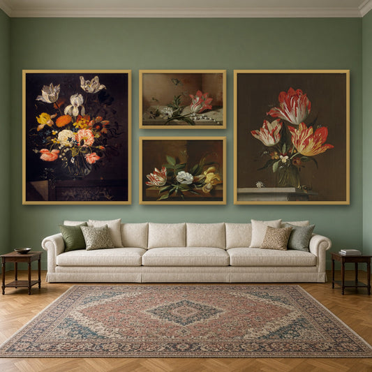 Jacob Marrel Tulips Gallery Wall Set of 4 — gallery wall mockup