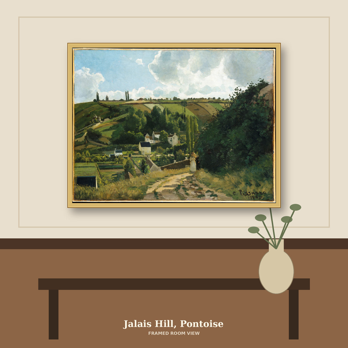 Jalais Hill, Pontoise by Camille Pissarro, room mockup