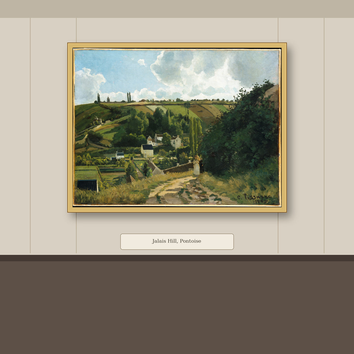 Jalais Hill, Pontoise by Camille Pissarro, gallery mockup