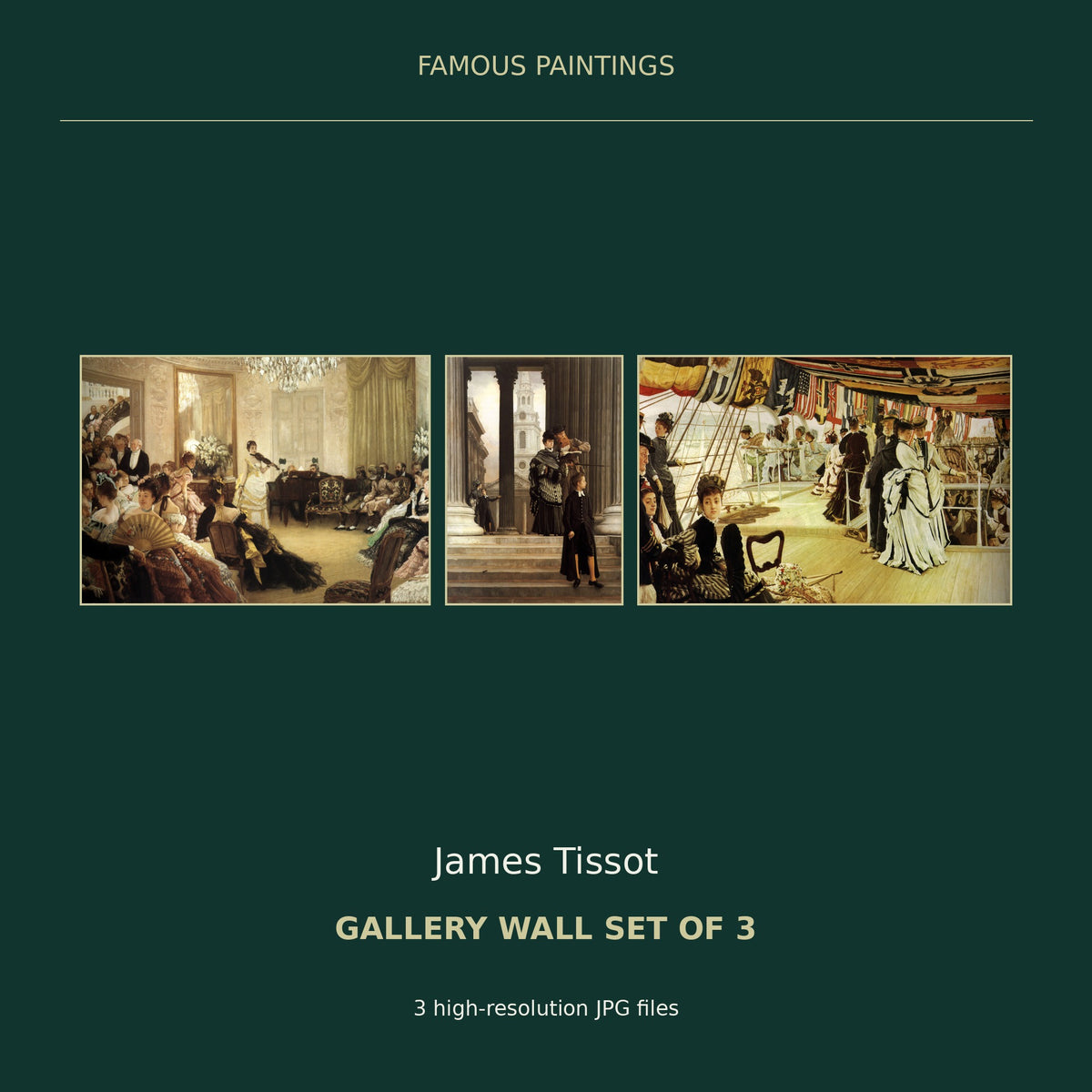 James Tissot Gallery Wall Set of 3 — cover