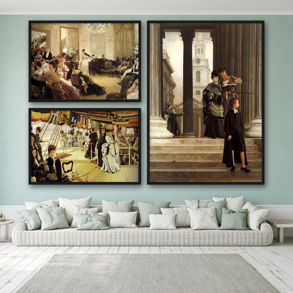 James Tissot Gallery Wall Set of 3 — gallery wall mockup