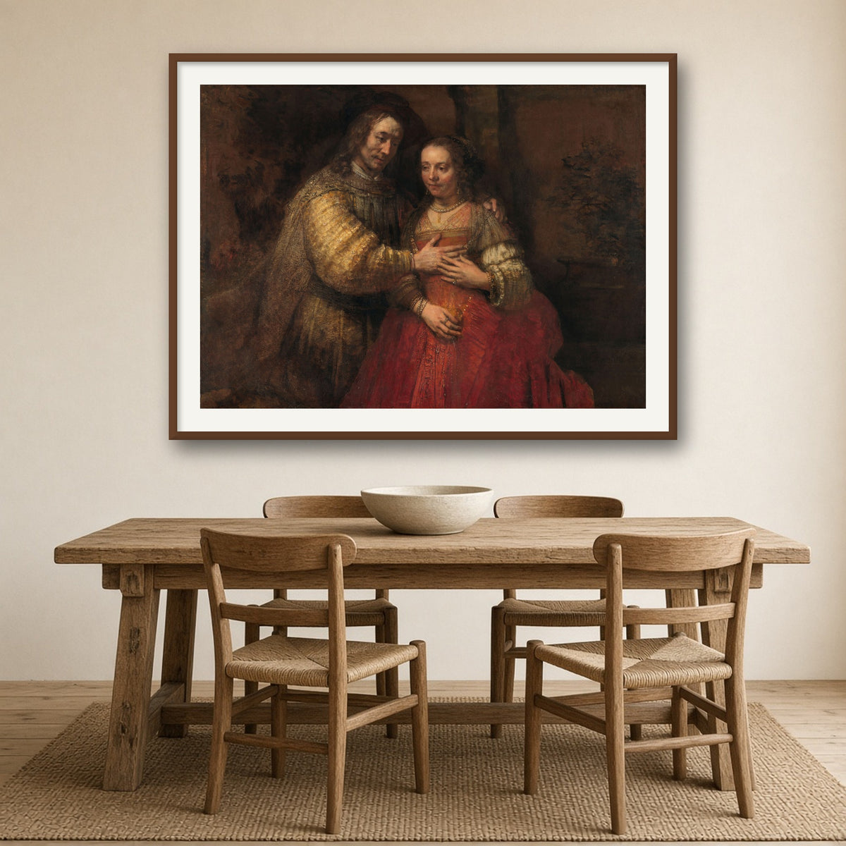 The Jewish Bride by Rembrandt — room mockup