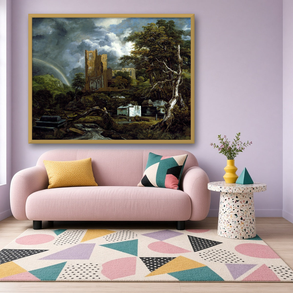 The Jewish Cemetery by Jacob van Ruisdael — framed art preview