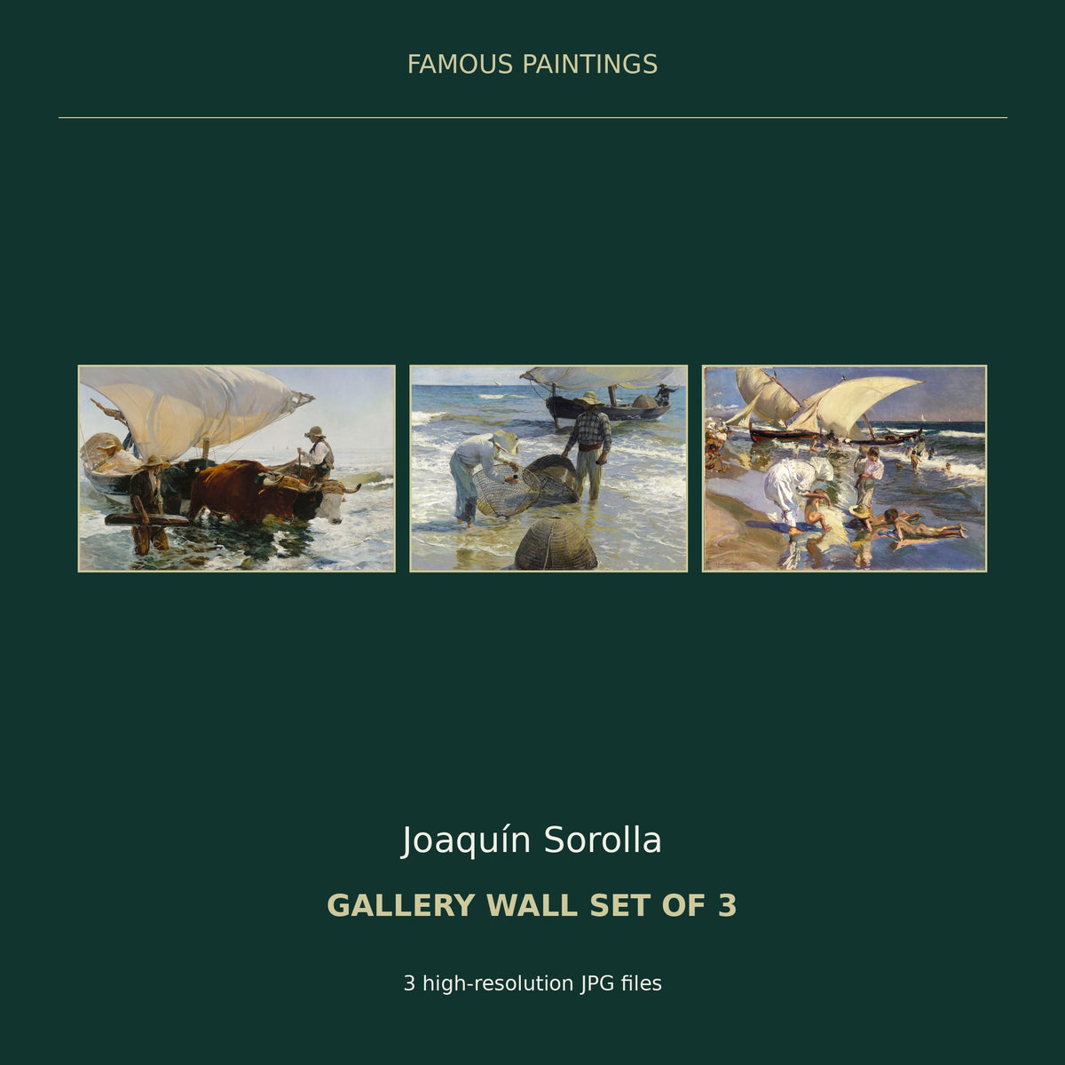 Joaquin Sorolla Gallery Wall Set of 3 — cover