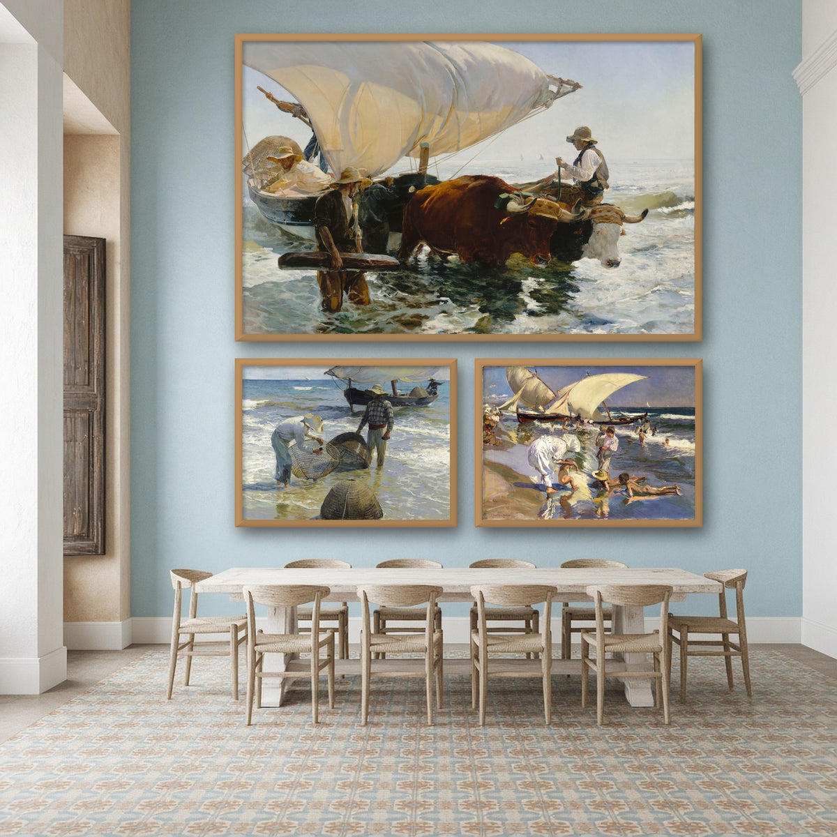 Joaquin Sorolla Gallery Wall Set of 3 — gallery wall mockup