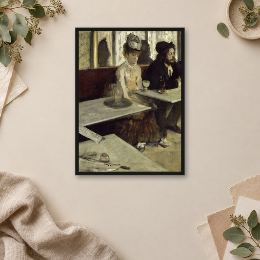 L'Absinthe by Edgar Degas — framed room mockup