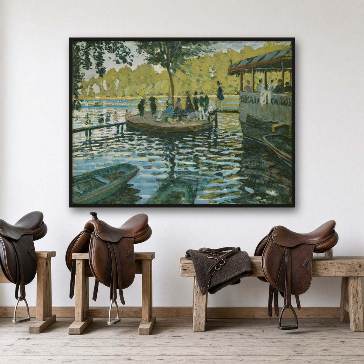 La Grenouillère by Claude Monet — room mockup