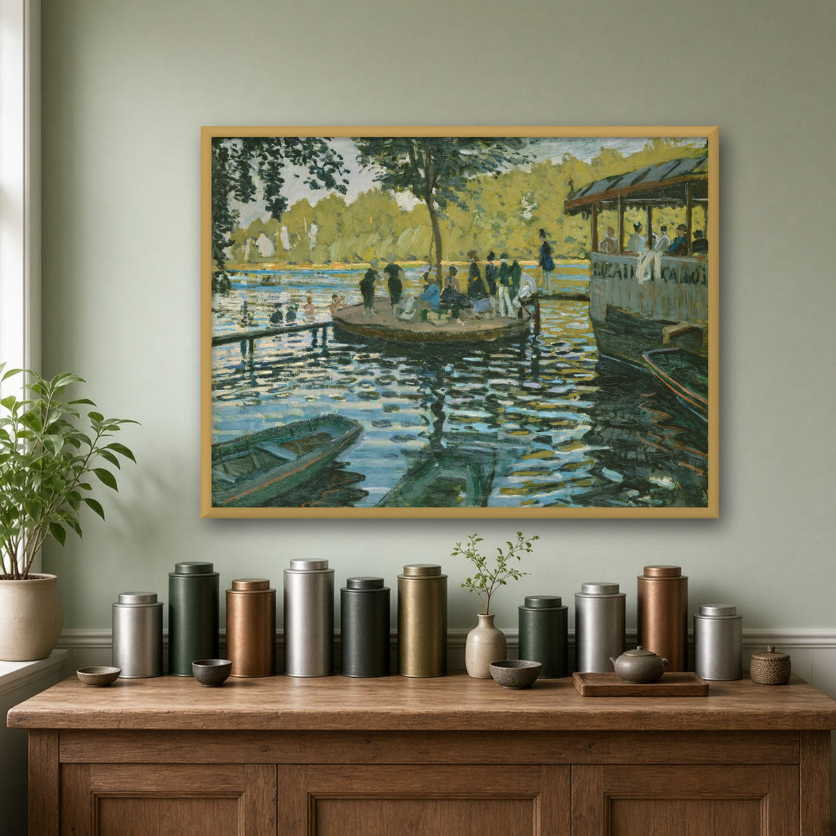 La Grenouillère by Claude Monet — framed art preview