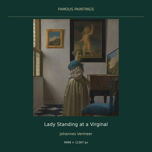 Lady Standing at a Virginal by Johannes Vermeer — cover