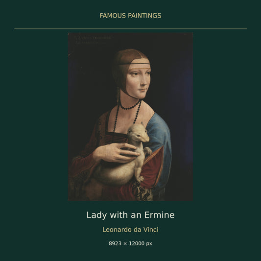 Lady with an Ermine by Leonardo da Vinci — painting cover