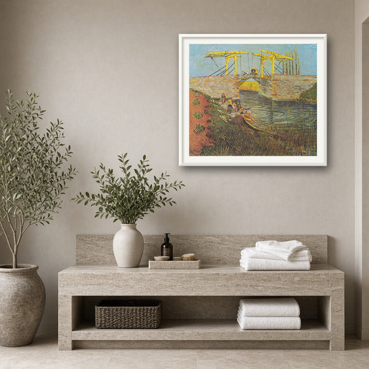 The Langlois Bridge at Arles by Vincent van Gogh — room mockup