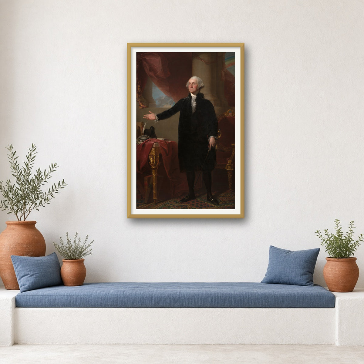 George Washington (Lansdowne Portrait) by Gilbert Stuart — framed art preview